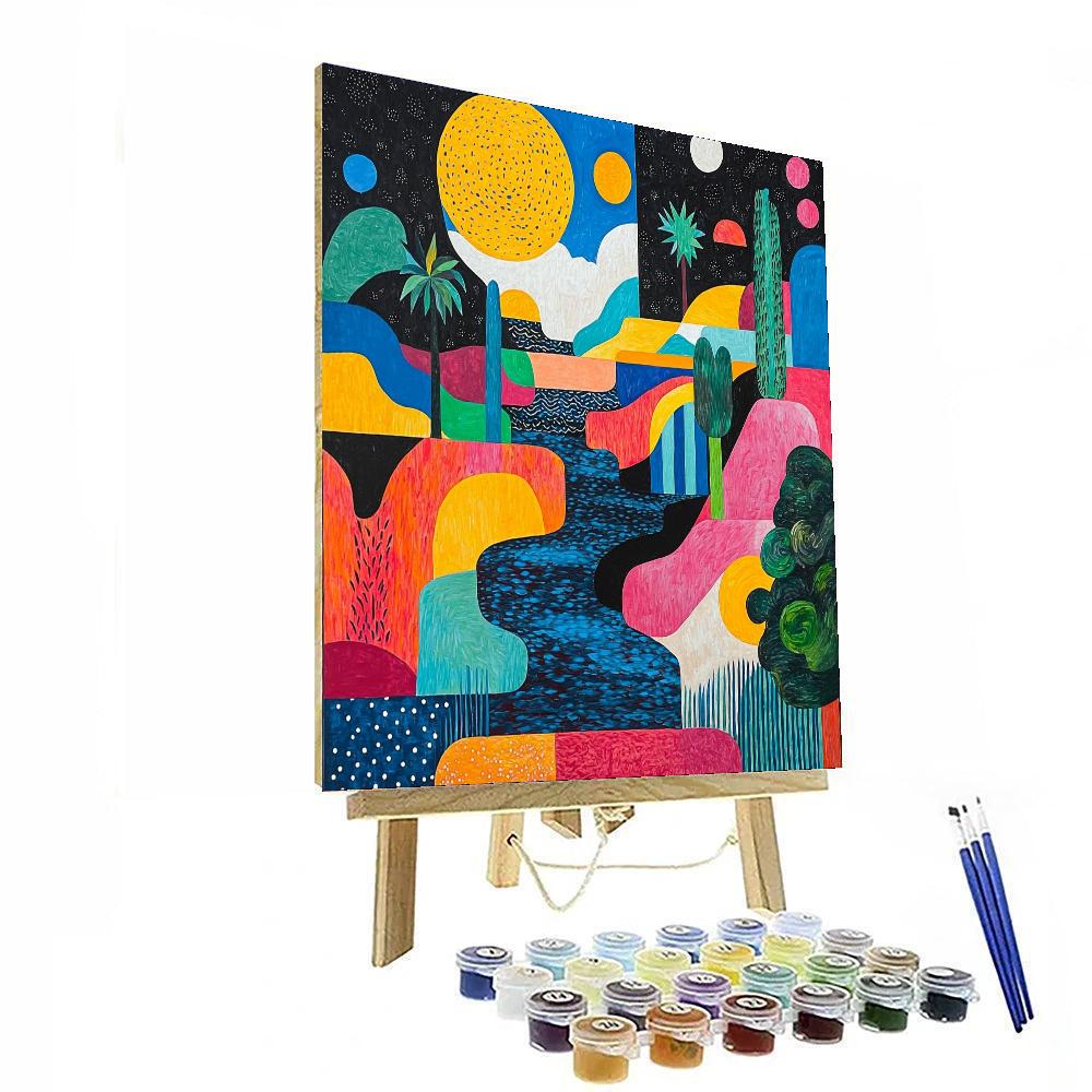 Joan Miró Inspired Mystic Abstractions  Painting Number Kit