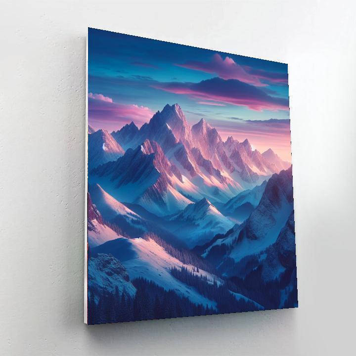 Glistening Mountain Peaks Paint By Number