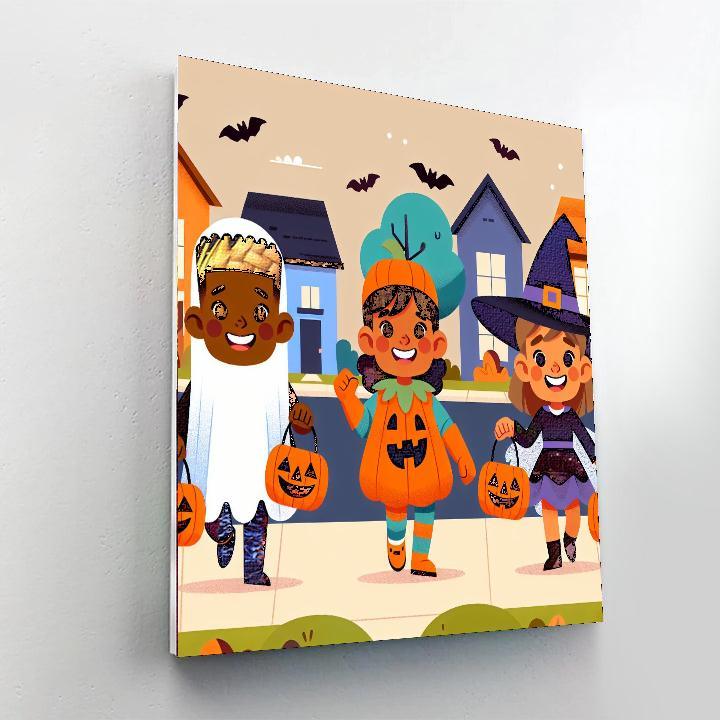 Happy Halloween Tricksters Numbered Painting Kits