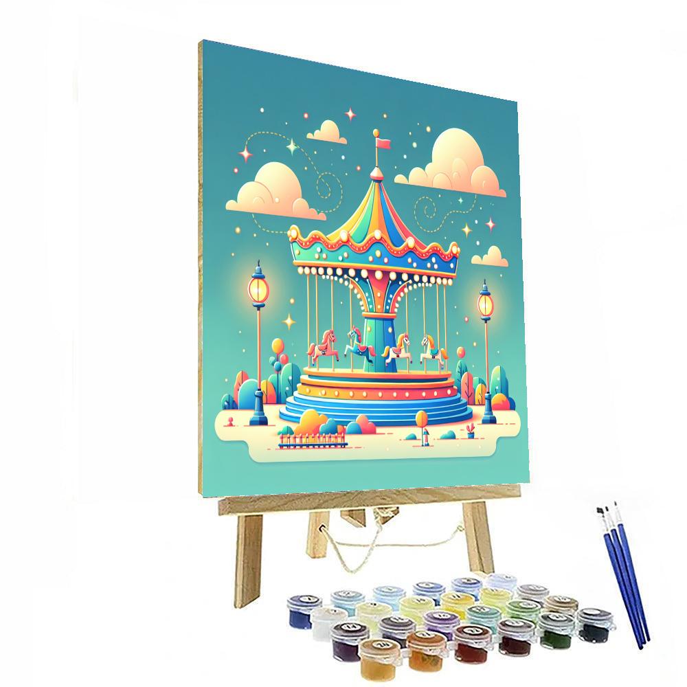 Colorful Carousel Delight Paint By Color