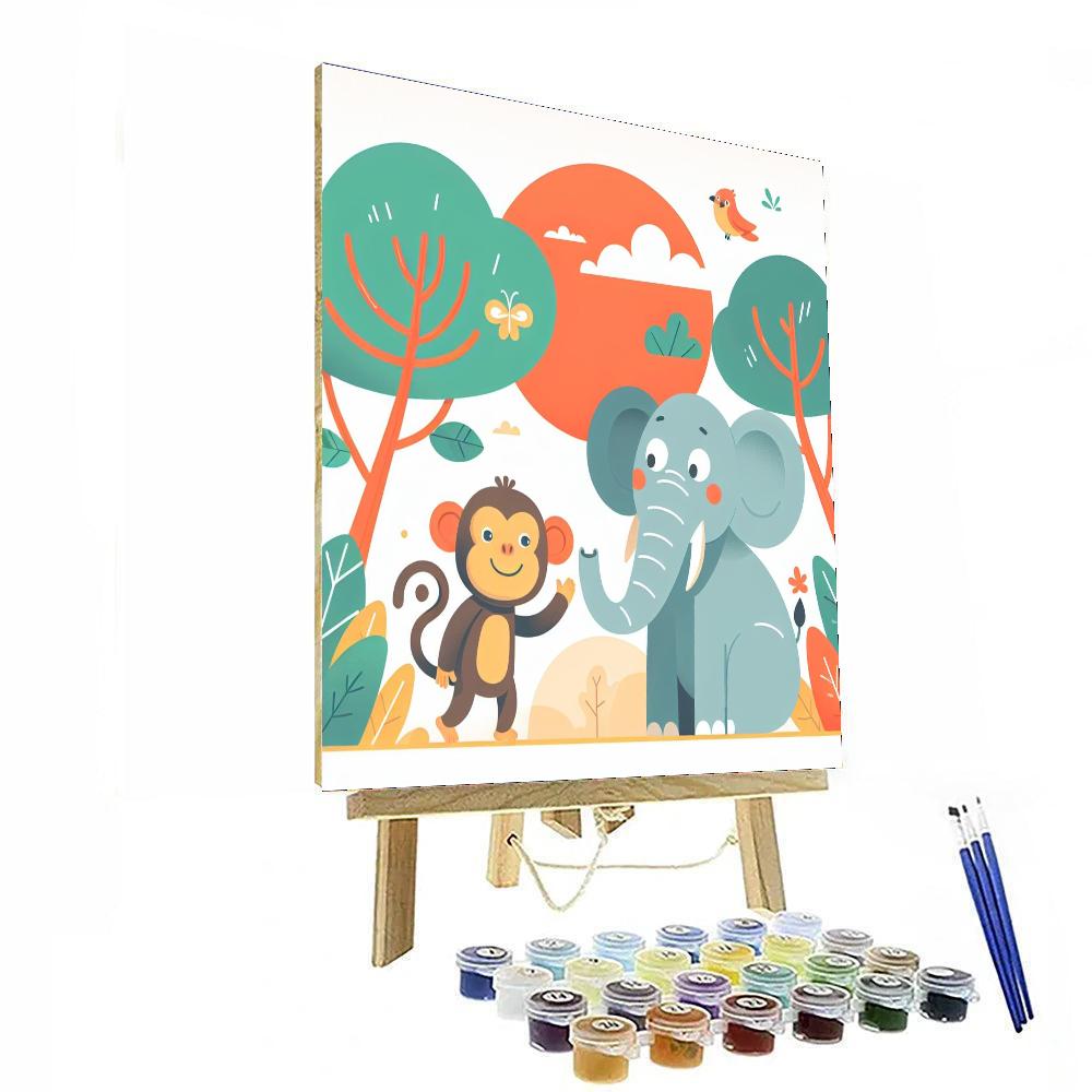 Creative Jungle Safari Painting Number Kit