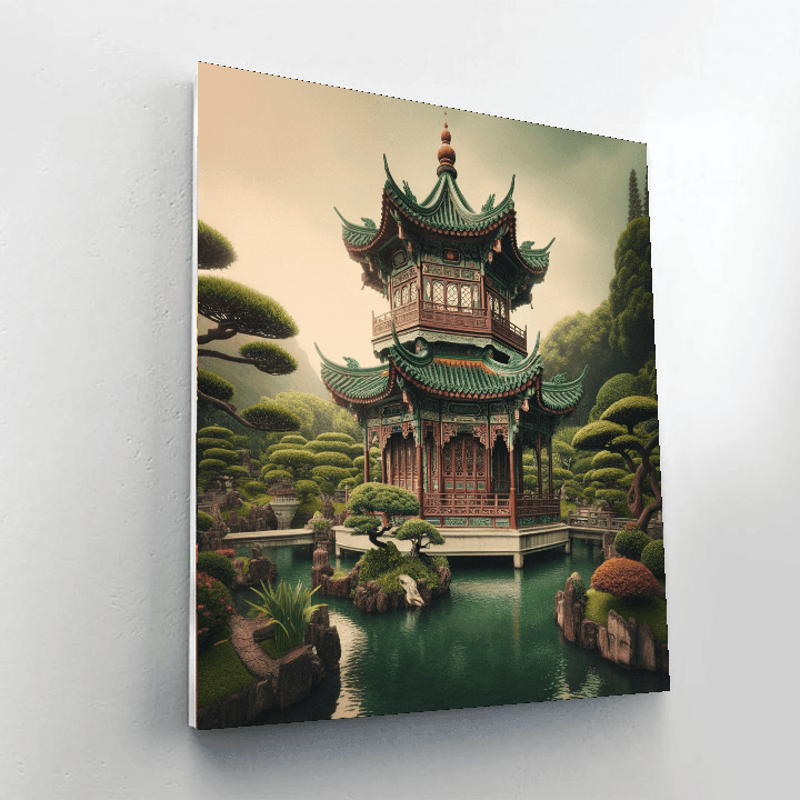 Ornate Asian Tranquility Paint By Color