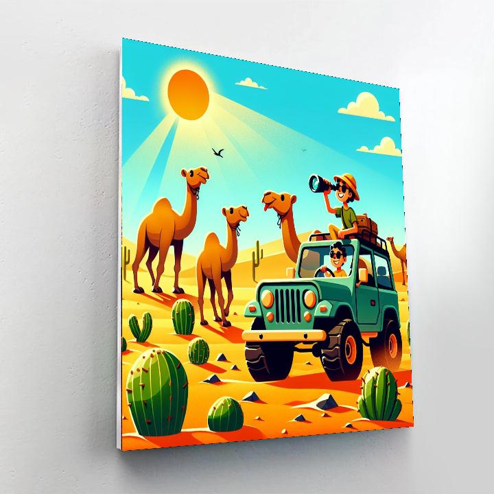 Safari Desert Adventure Painting Number Kit