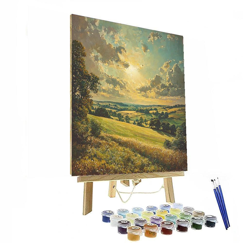 John Constable Inspired Sunlit Countryside Escape  Paint By Numbers