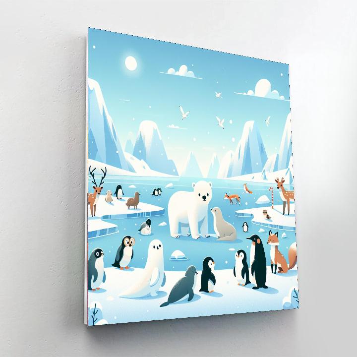 Arctic Wildlife Encounter Painting Number Kit