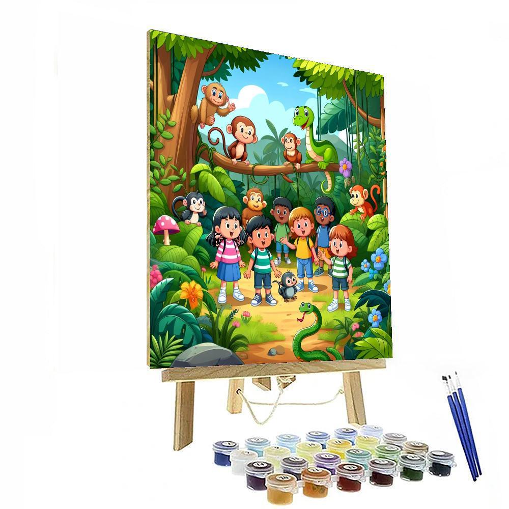 Jungle Mystery Adventure Painting Number Kit