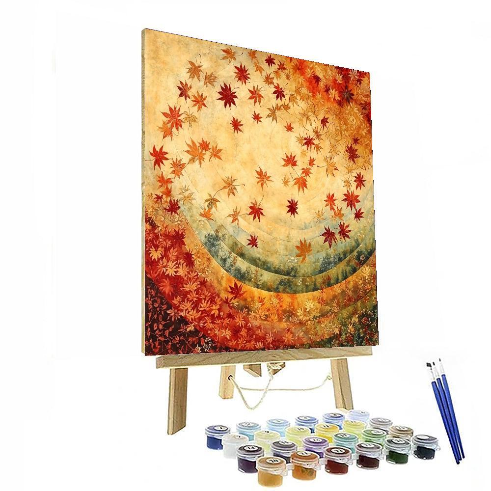 Utagawa Hiroshige Inspired Ethereal Autumn Breeze  Number Painting