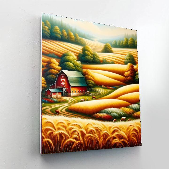 Charming Farmhouse Barn Numbered Painting Kits