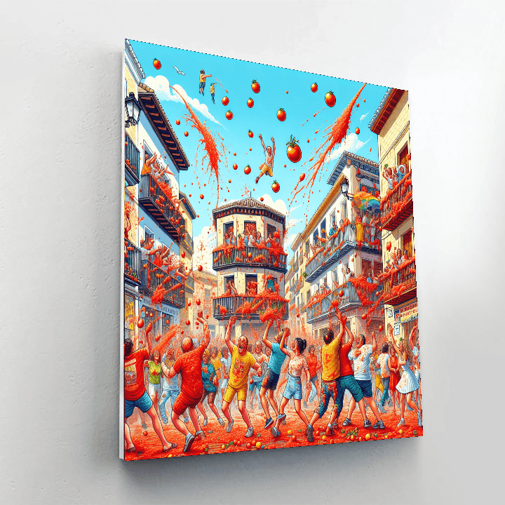 La Tomatina - Valencia Paint By Numbers Art