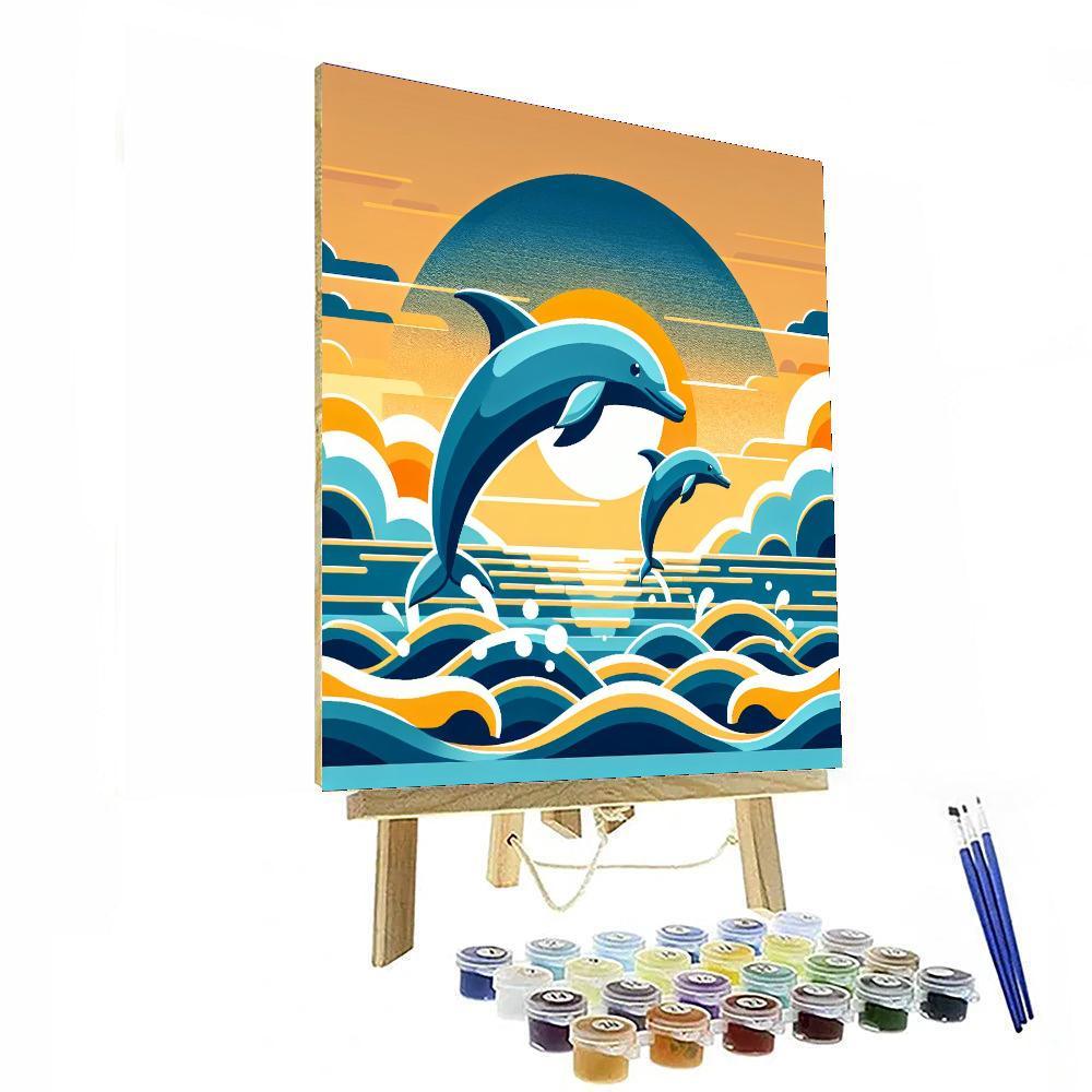 Ocean Dream Dolphin Numbered Painting Kits