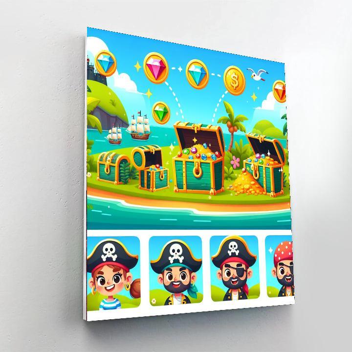 Mystery Island Treasure Number Painting