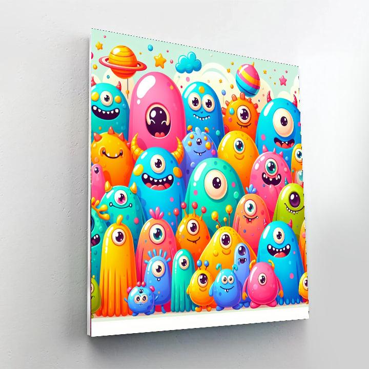 Monster Friends Number Painting