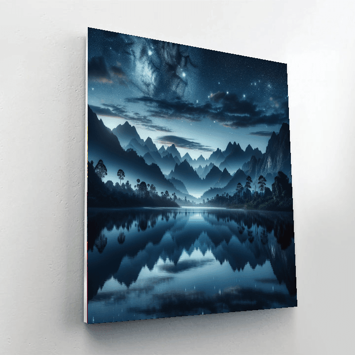 Starlit Mountain Reflections Paint By Number