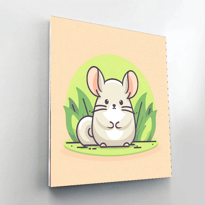 Cheery Chinchilla Number Painting