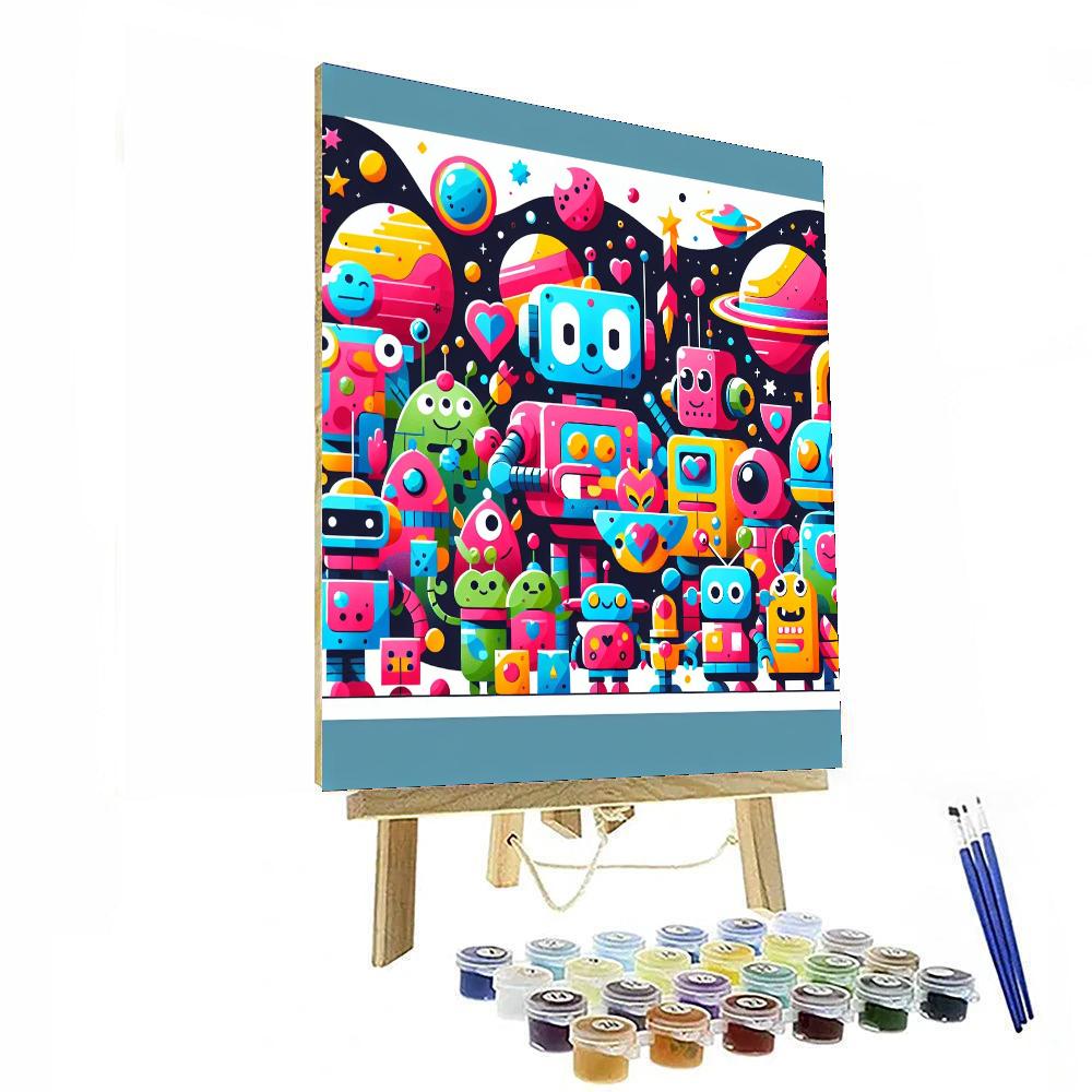 Space Robot Quest Paint By Numbers