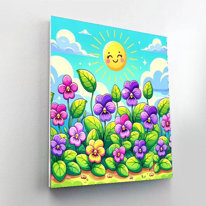 Vibrant Violets Paint By Numbers Art