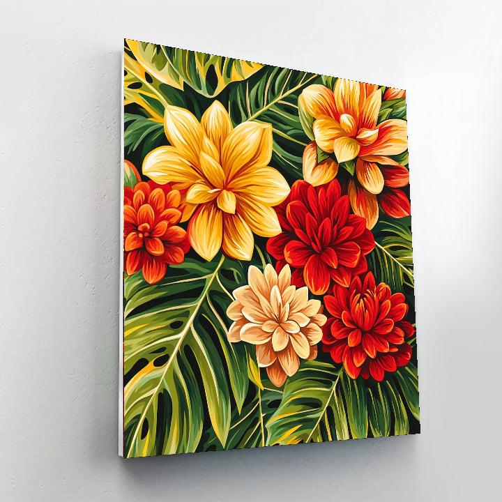 Frida Kahlo Inspired Resilience In Bloom  Numbered Painting Kits