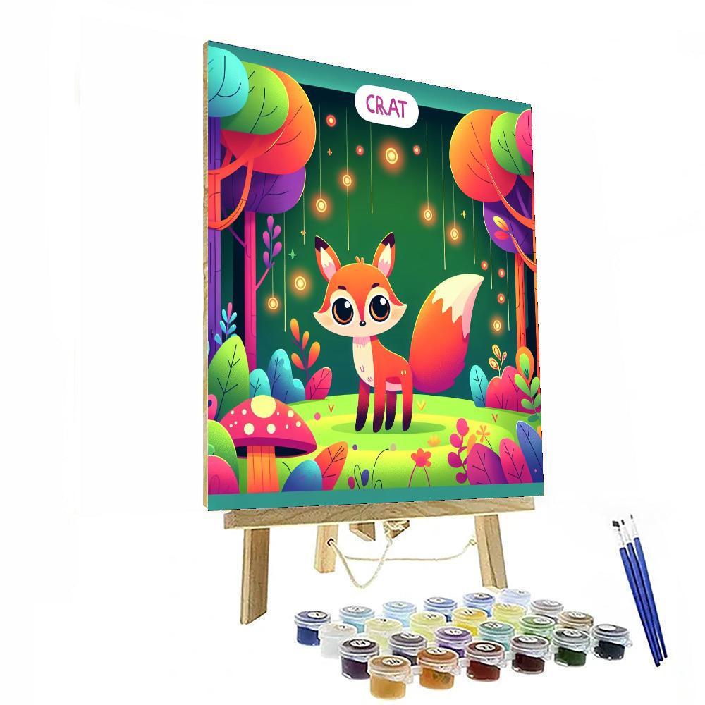 Mystical Forest Fox Paint By Numbers Art