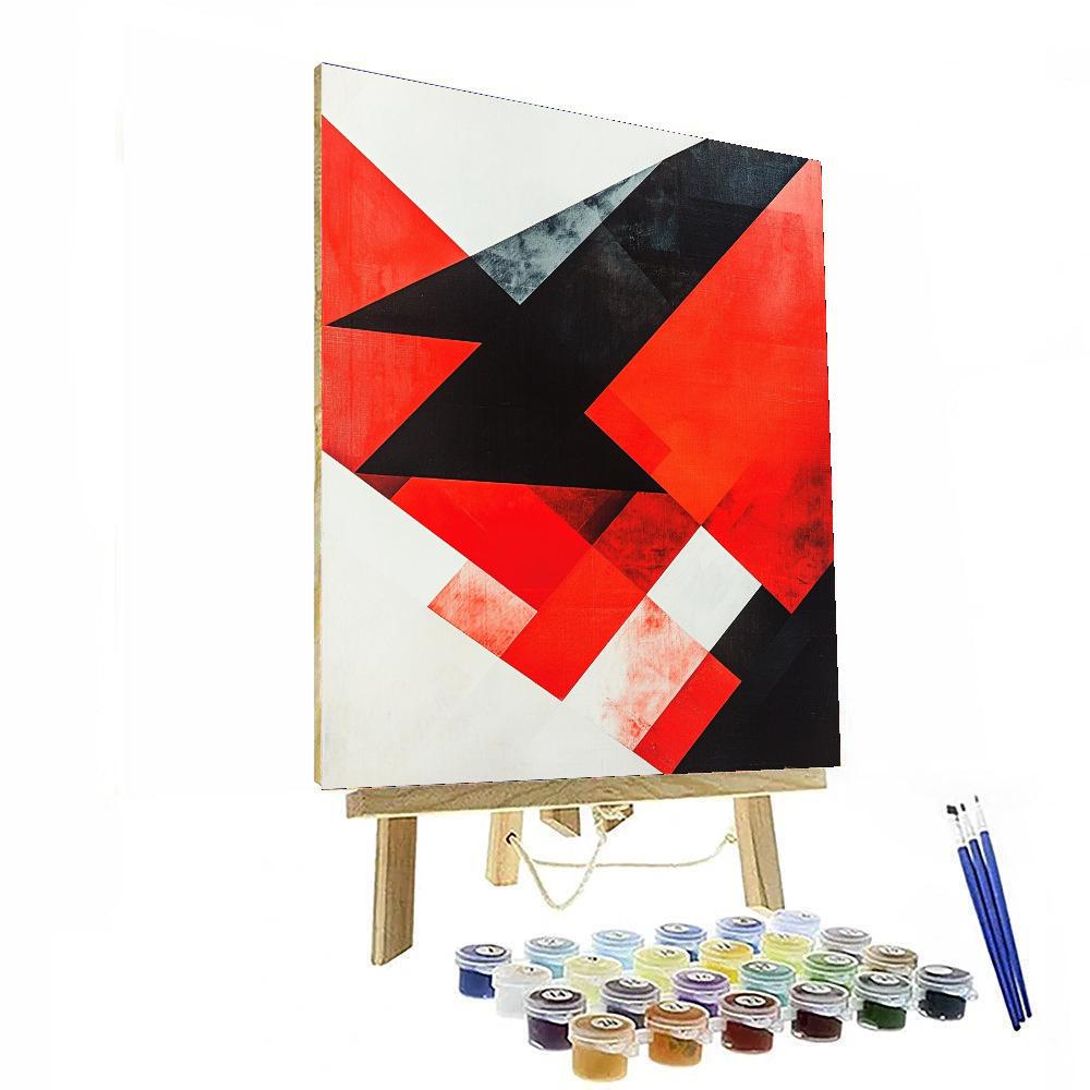 Kazimir Malevich Inspired Cinematic Geometry  DIY Paint By Numbers