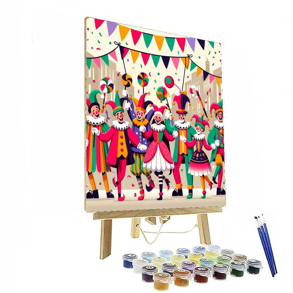 Jolly Jester Parade Paint By Numbers Art