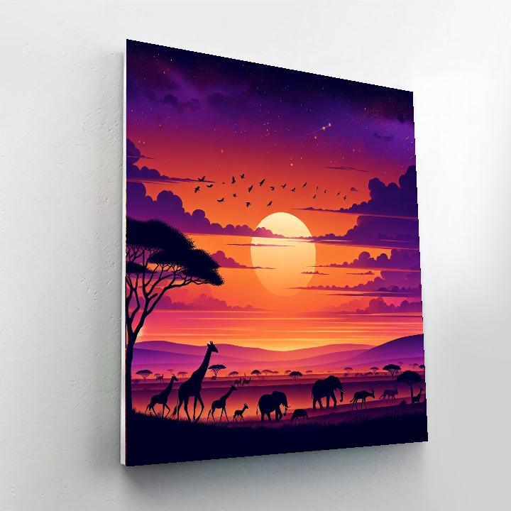 Twilight Savannah Adventure Paint By Numbers Kits