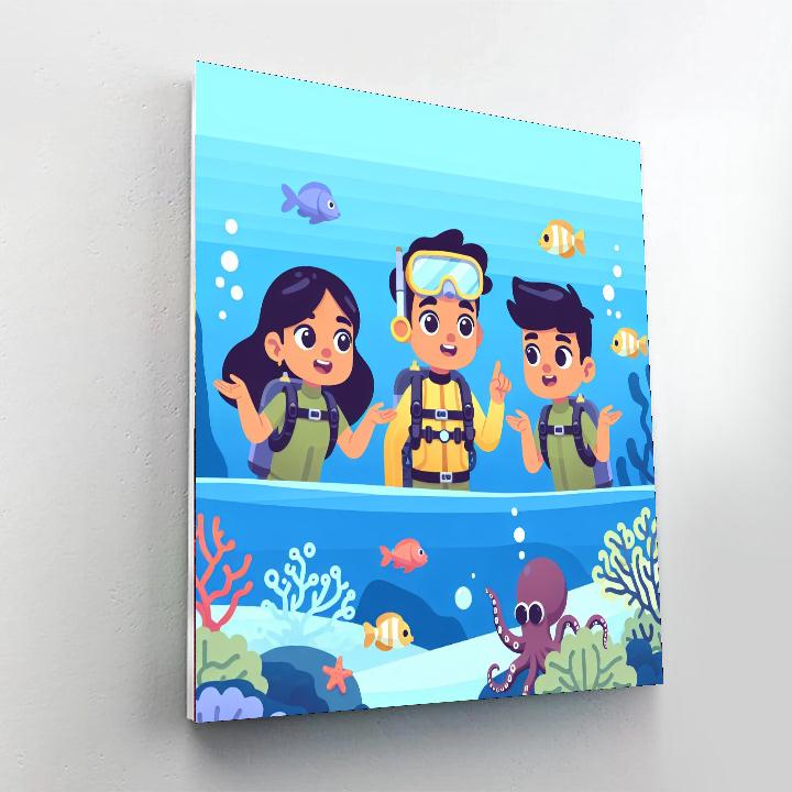 Undersea Exploration Adventure Painting By Numbers Kit
