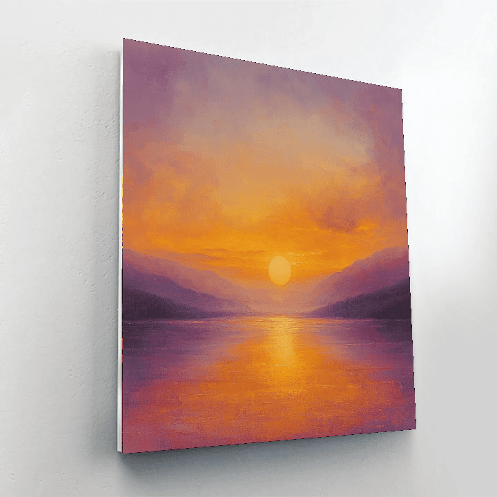 J.M.W. Turner Inspired Ethereal Sunset  Paint By Numbers Art