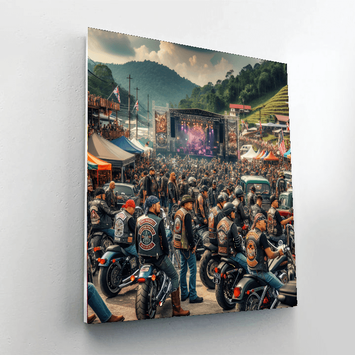 Harley Davidson Festival Painting By Numbers Kit