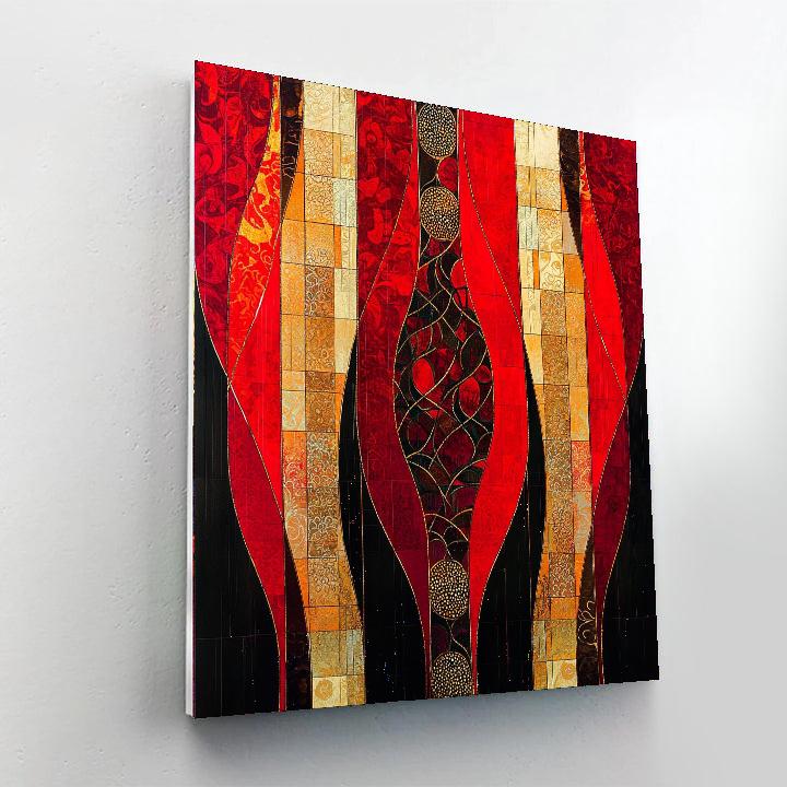 Gustav Klimt Inspired Luminous Connection  Paint By Numbers Kits