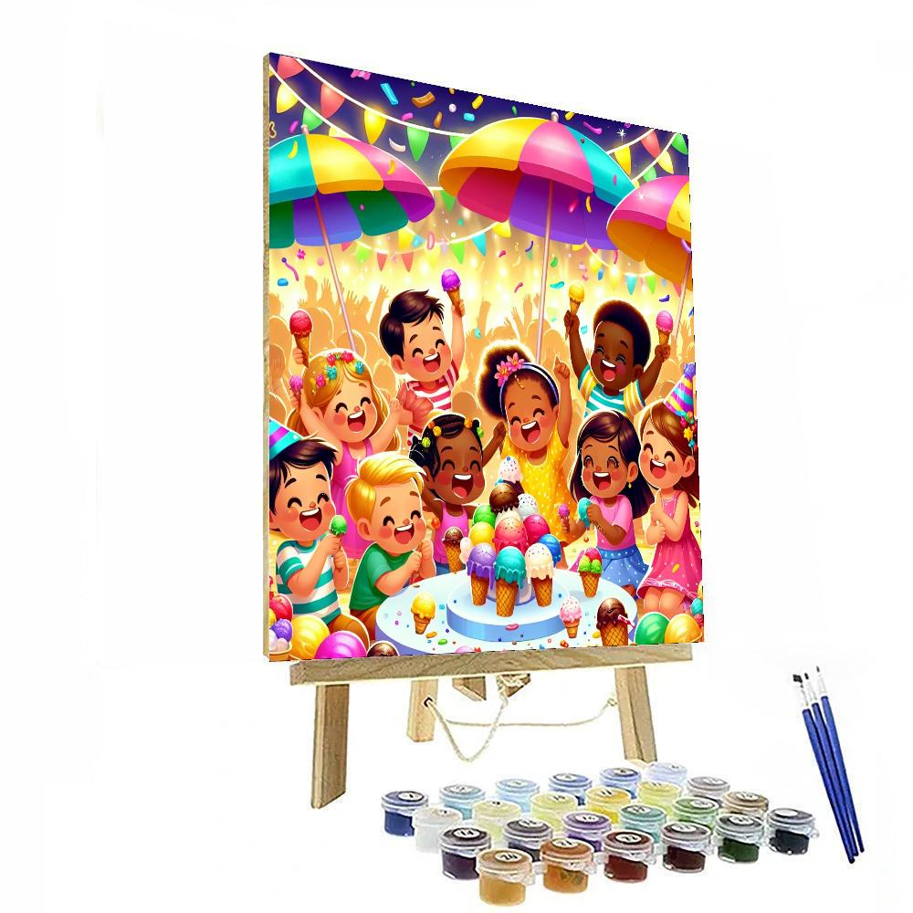 Fantastic Ice Cream Adventure Painting By Numbers Kit