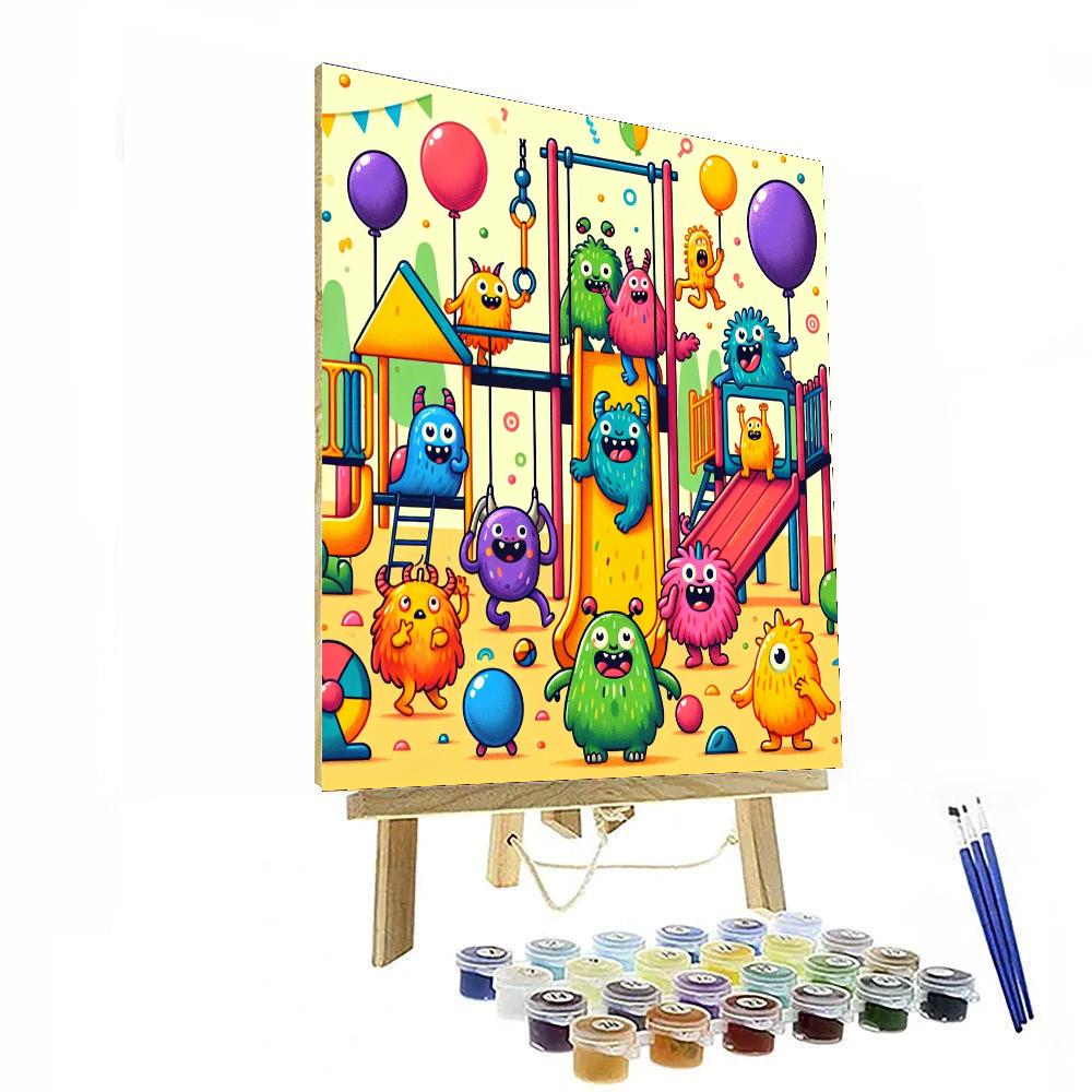 Funny Monster Playground DIY Paint By Numbers