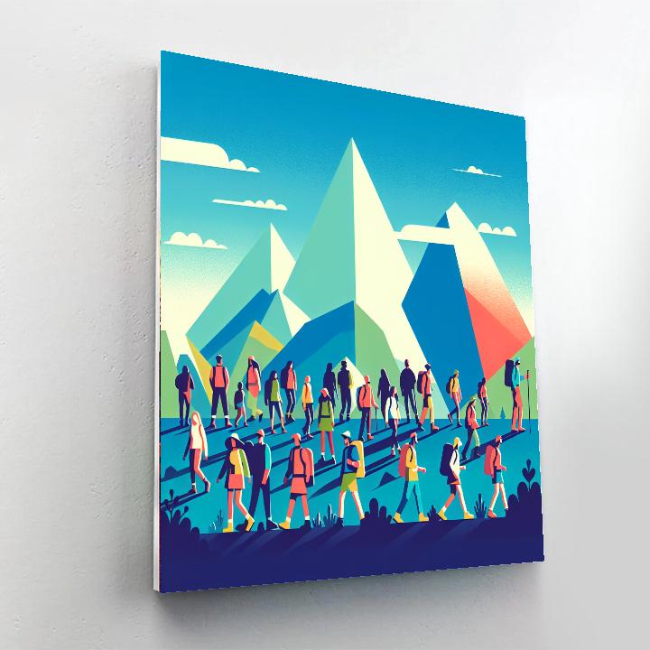 Mountain Hike Adventure Paint By Numbers Art