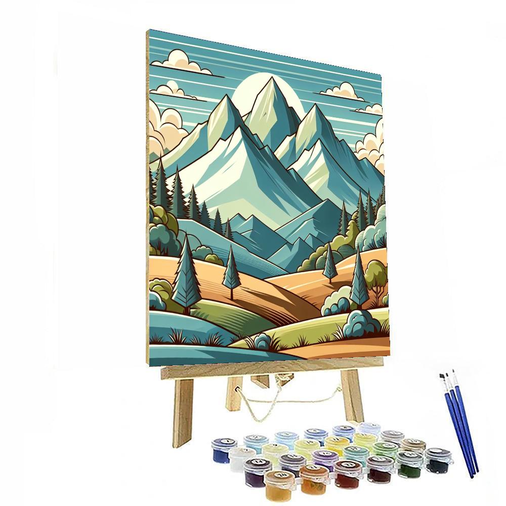 Majestic Mountain Magic Paint By Numbers Art