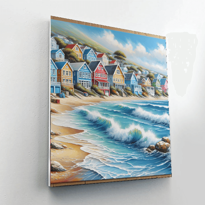 Charming Coastal Haven Number Painting