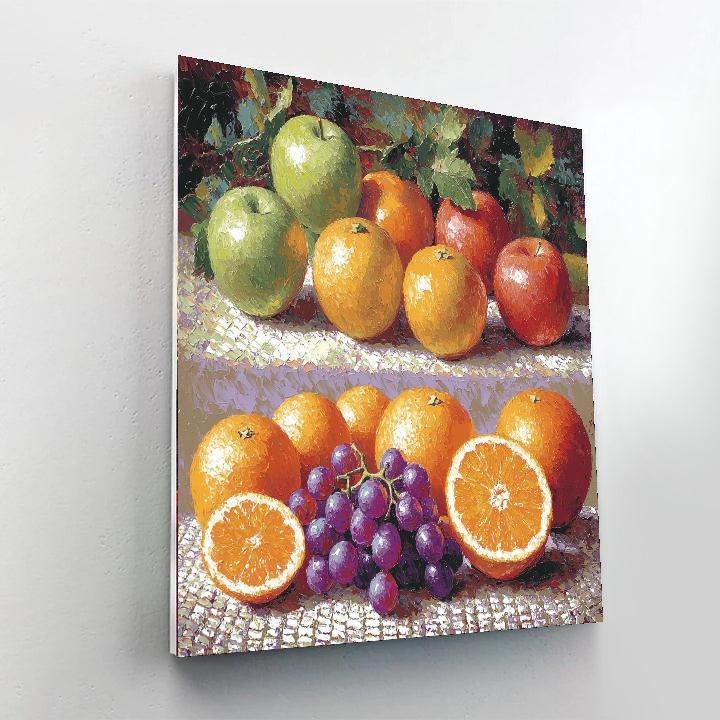 Paul Cézanne Inspired Fruity Delights  DIY Paint By Numbers