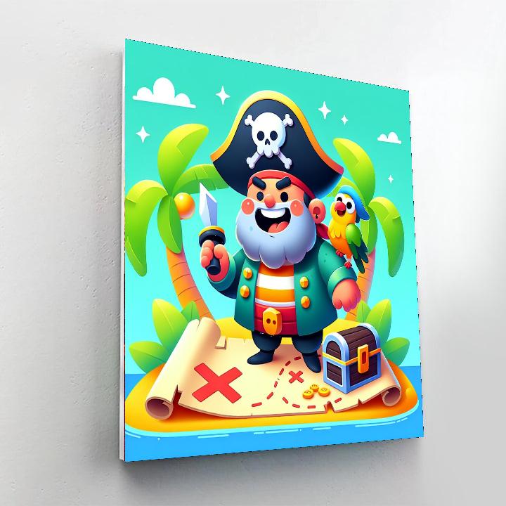 Playful Pirate Paint By Numbers Art