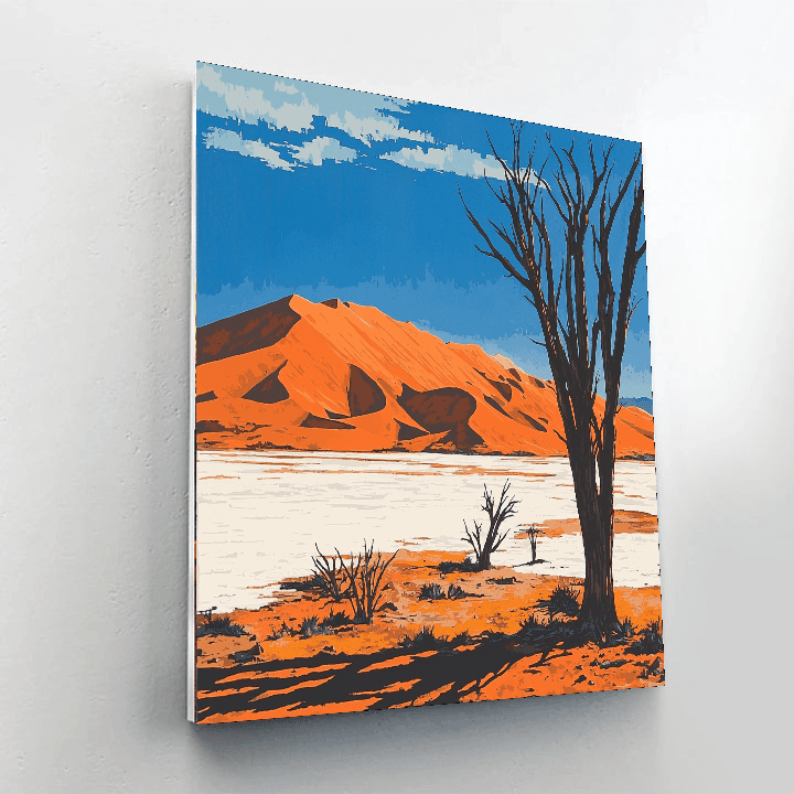 Namib Desert's Sossusvlei, Namibia Painting Number Kit