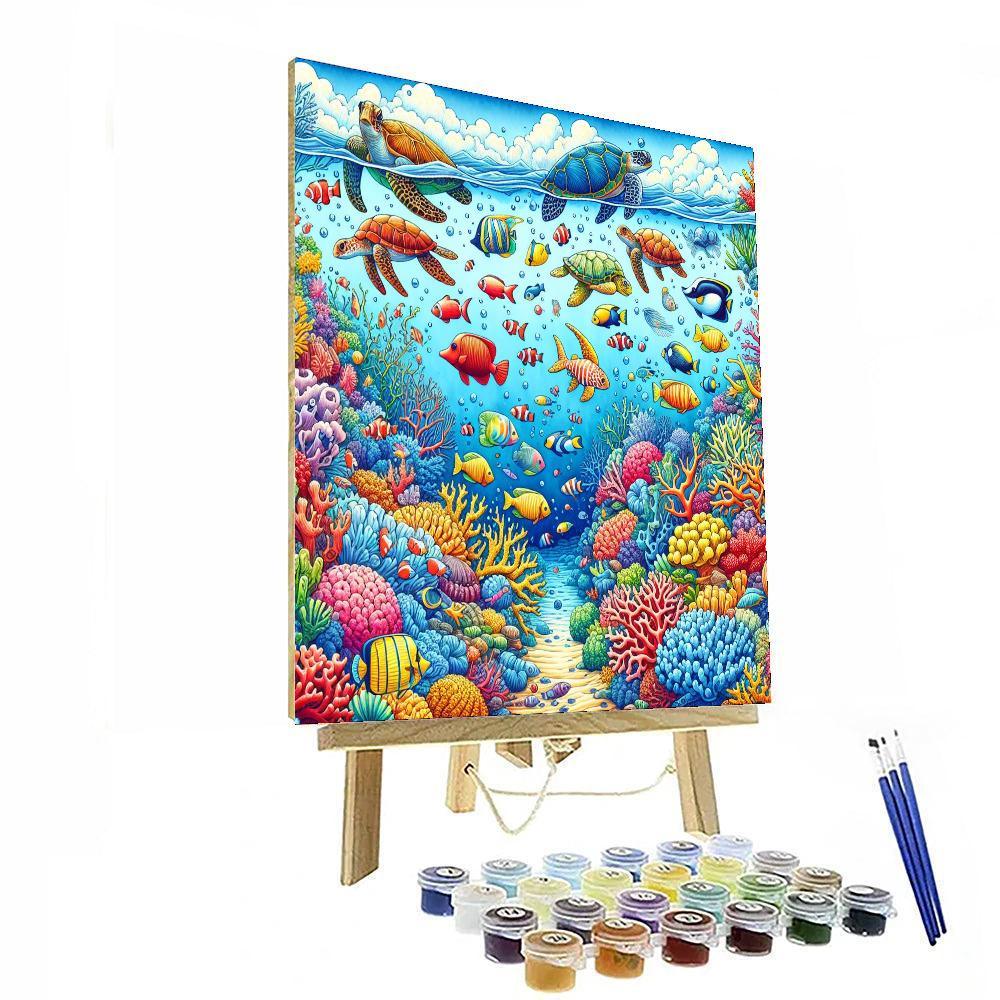 Dazzling Coral Reef Paradise Painting By Numbers Kit