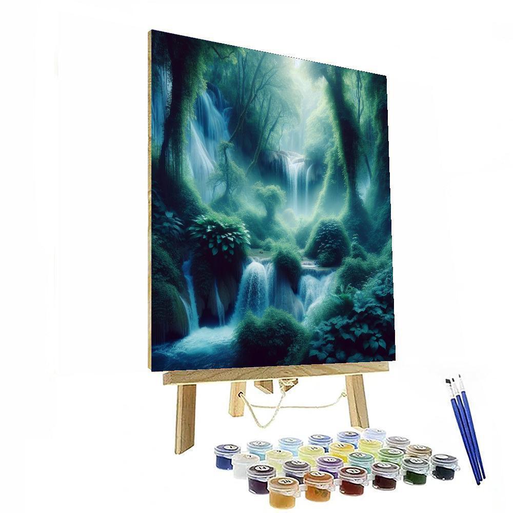Ethereal Waterfall Paint By Numbers Art