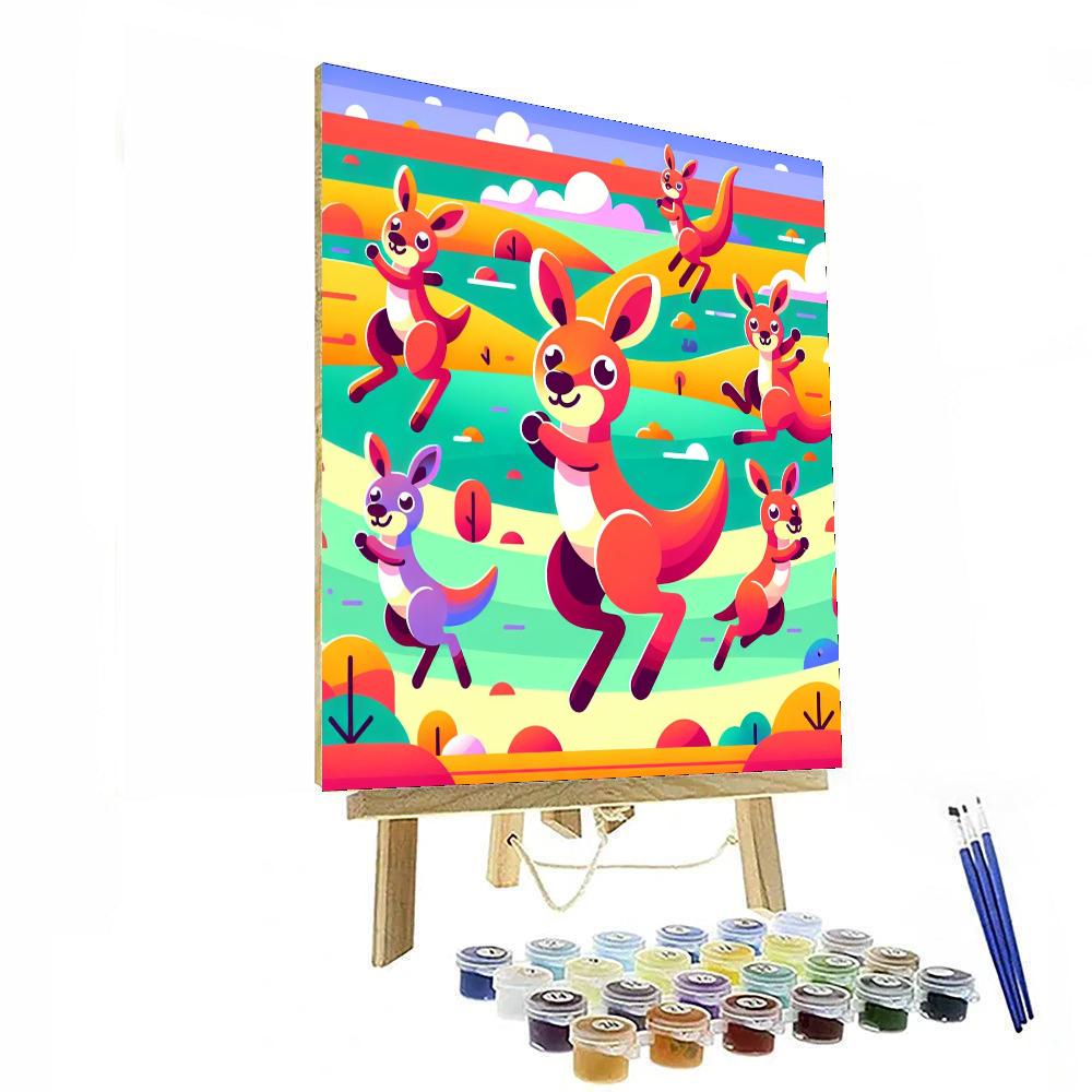 Kangaroo Kingdom Hop Paint By Numbers