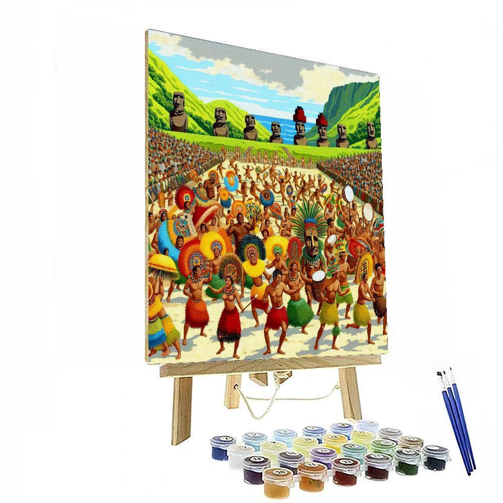Rapa Nui Tapati Festival - Chile Paint By Numbers Art