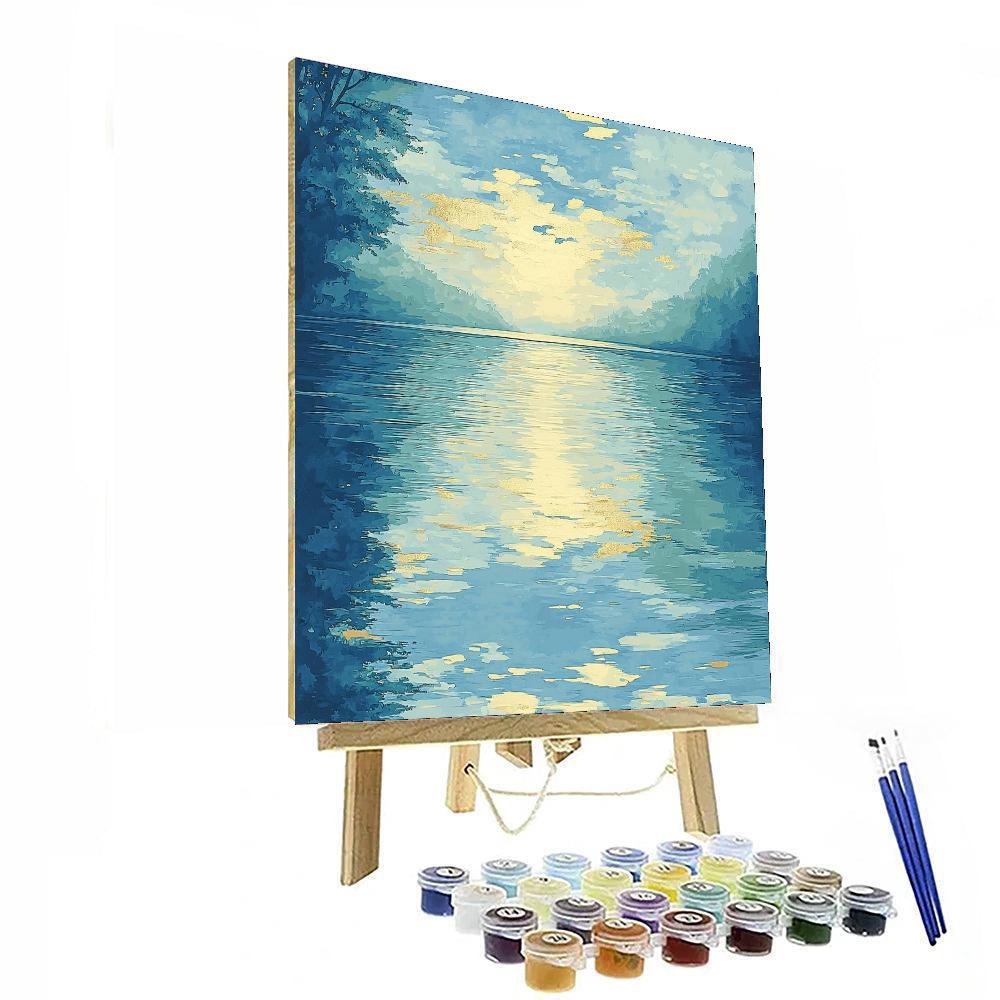 Georges Seurat Inspired Reflective Bliss  Paint By Numbers Art