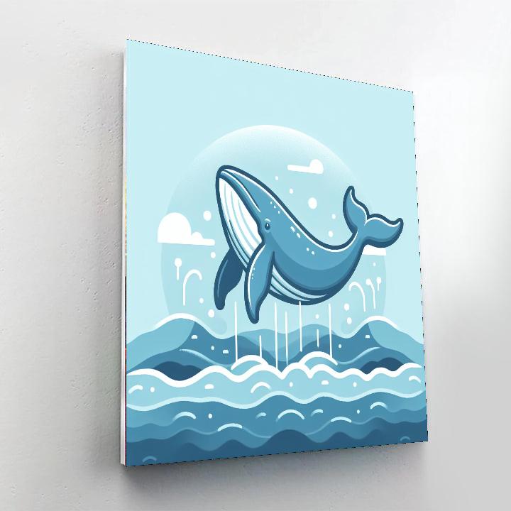 Whale's Oceanic Ballet Painting By Numbers Kit