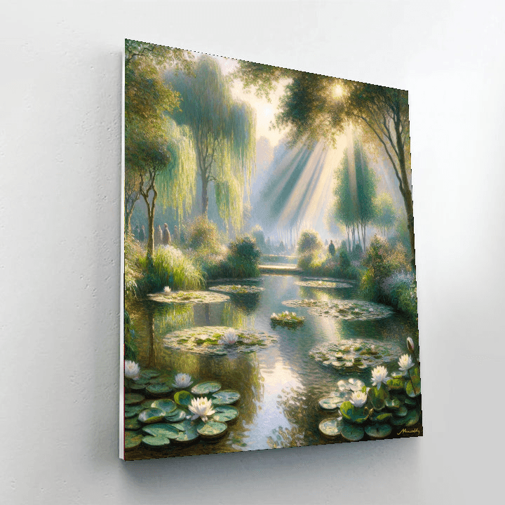 Ethereal Garden Reflection Number Painting
