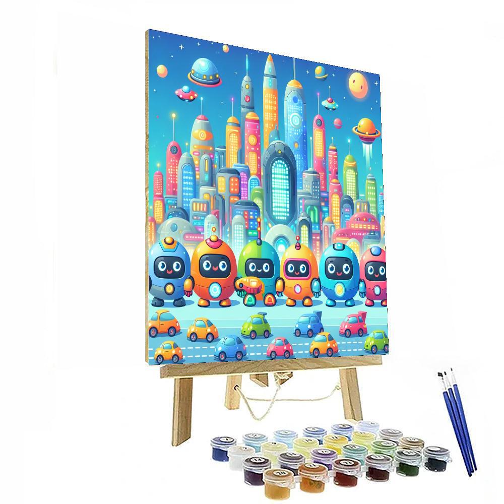 Robot Engineers Team DIY Paint By Numbers