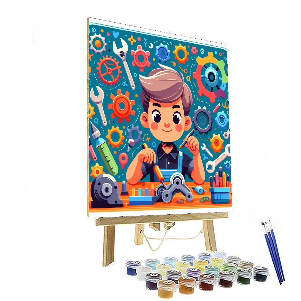 Little Engineer's Workshop Painting By Numbers Kit