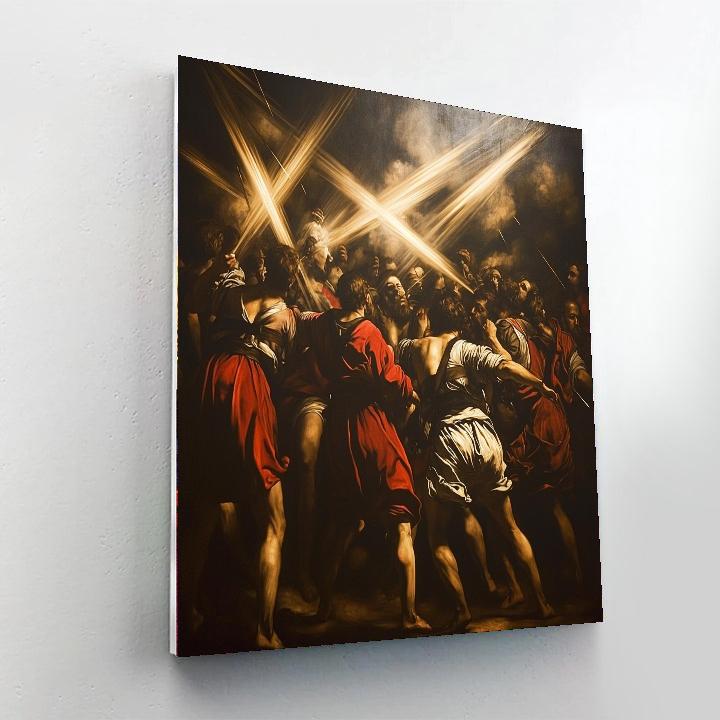 Caravaggio Inspired Eclipsing Duality  Paint By Color