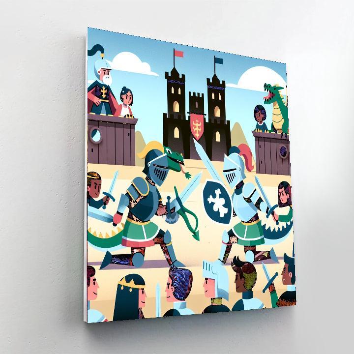 Knights And Dragons Adventure Paint By Numbers Art