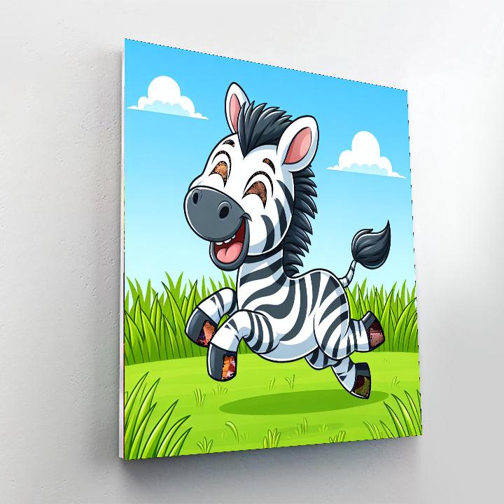 Zestful Zebra Paint By Numbers Art