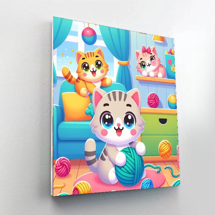 Cuddly Cat Capers Paint By Numbers Kits
